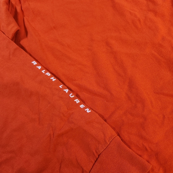 Vintage Y2K Ralph Lauren Polo Jeans Co T-Shirt Crewneck Tee Men's Size XL Orange - Picture 9 of 9